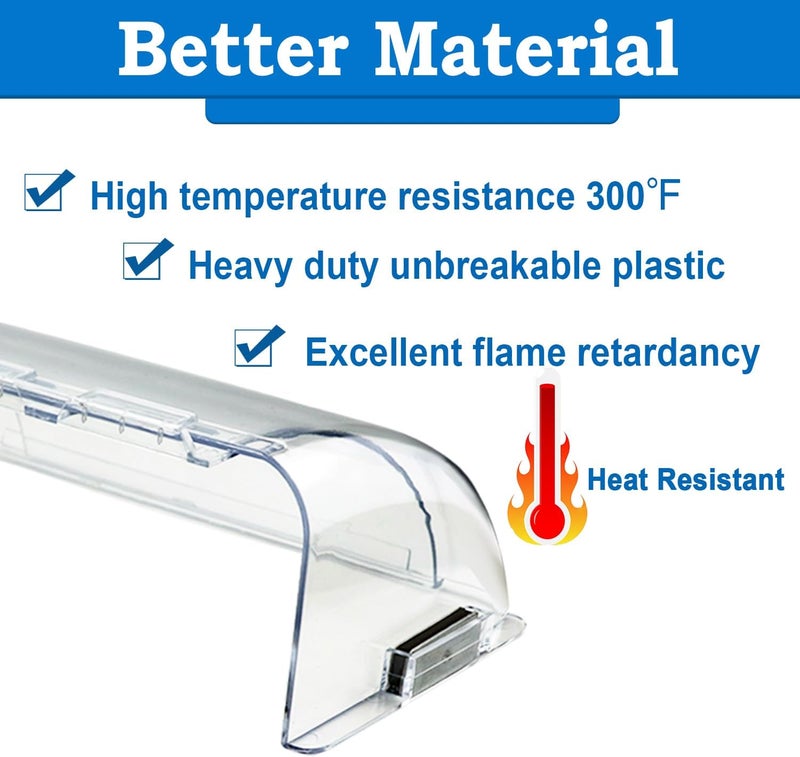 Binazon Heating & Air Vent Deflector for Vents, Sidewall, Ceiling, Floor Registers - Adjust Between 9"-14", Magnetic Vent Covers for Air Conditioning, Heat, AC, Floor, Under Furniture (3 Pack Clear) - Image 3